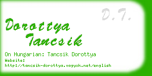 dorottya tancsik business card